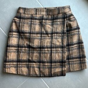 Lulus plaid wrap skirt